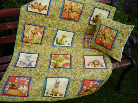 detská deka zelená